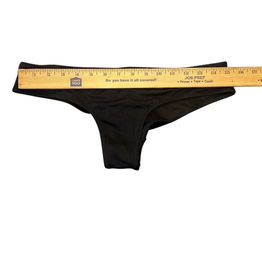 Victoria’s Secret 2013 Sz Med black bikini bottom swim cheeky sexy NWOT